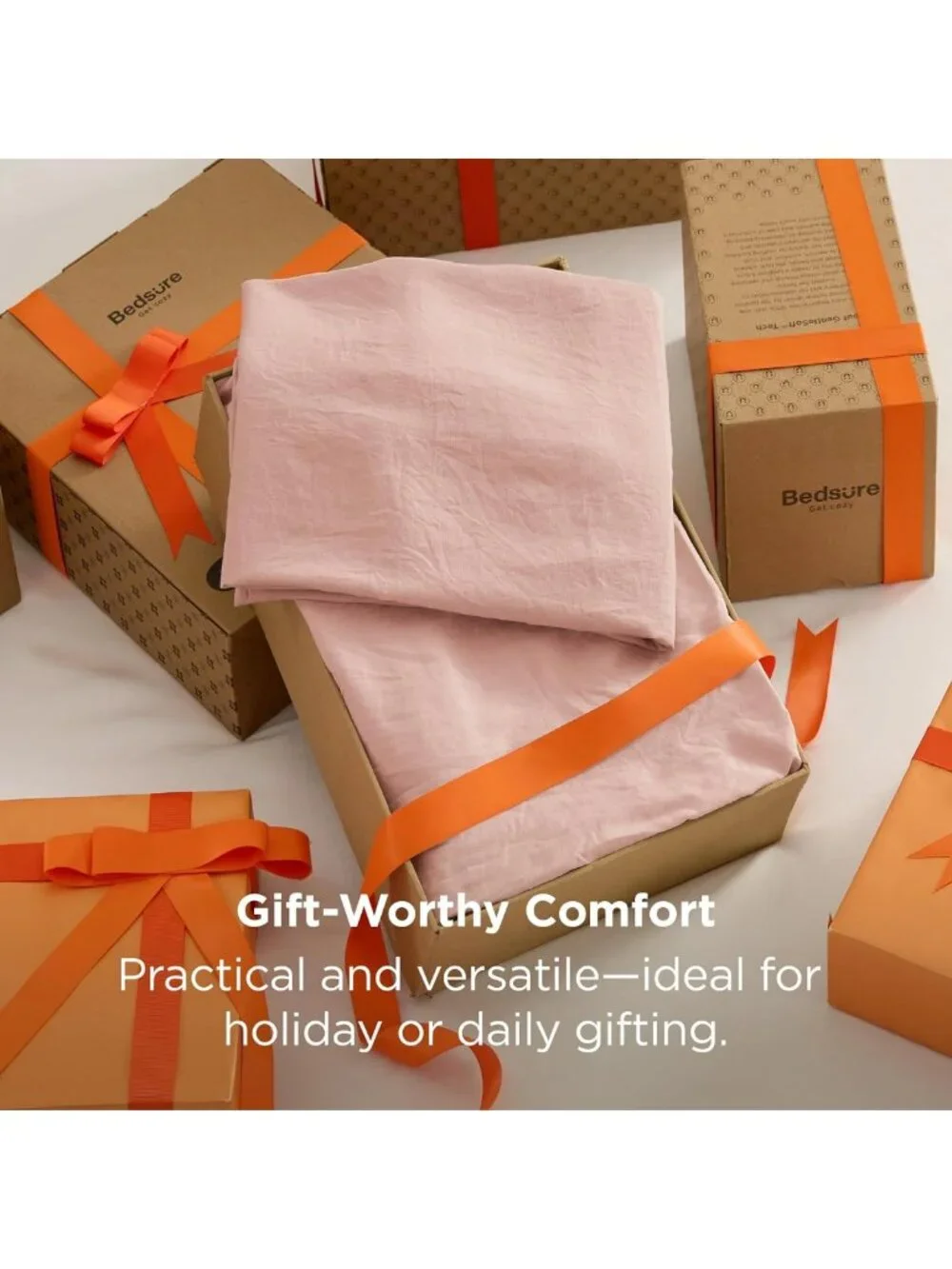Cozy Blush Pink Queen Comforter Set - Soft Lightweight Bedding, 3 Pieces for All